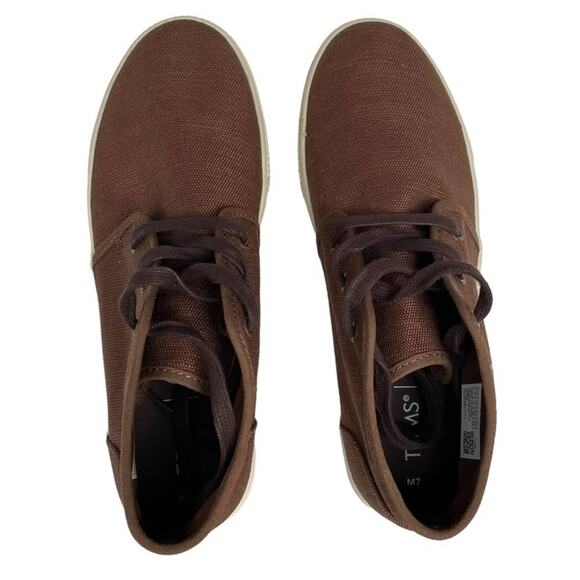 Men’s Toms Carlo Mid-Calf Brown Canvas Casual Sneakers in size 7. - Picture 4 of 13